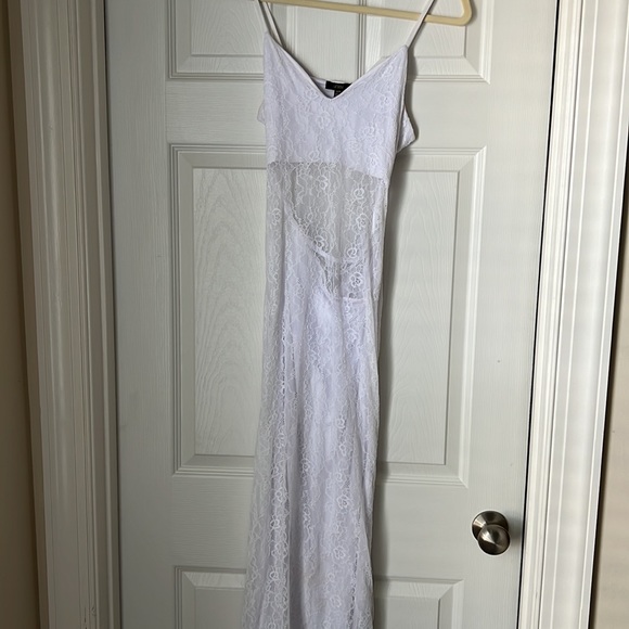 X REVOLVE Markus bodycon Dress in Blanc - Picture 4 of 4